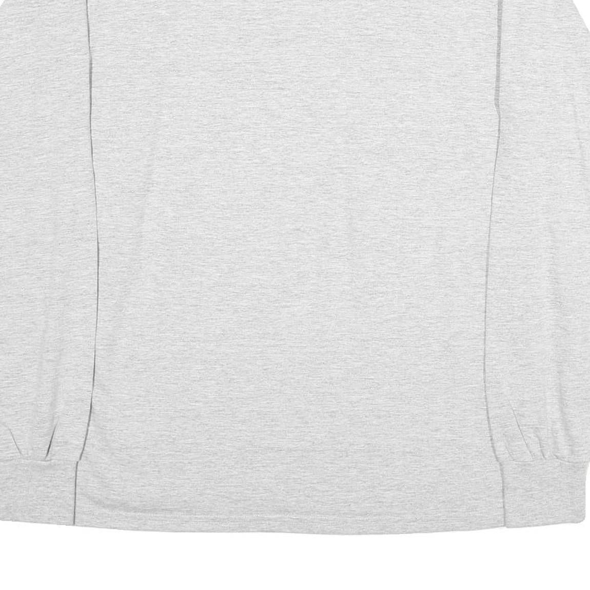 RUSSELL ATHLETIC Mens Grey Long Sleeve Crew Neck Cotton T-Shirt M Casual