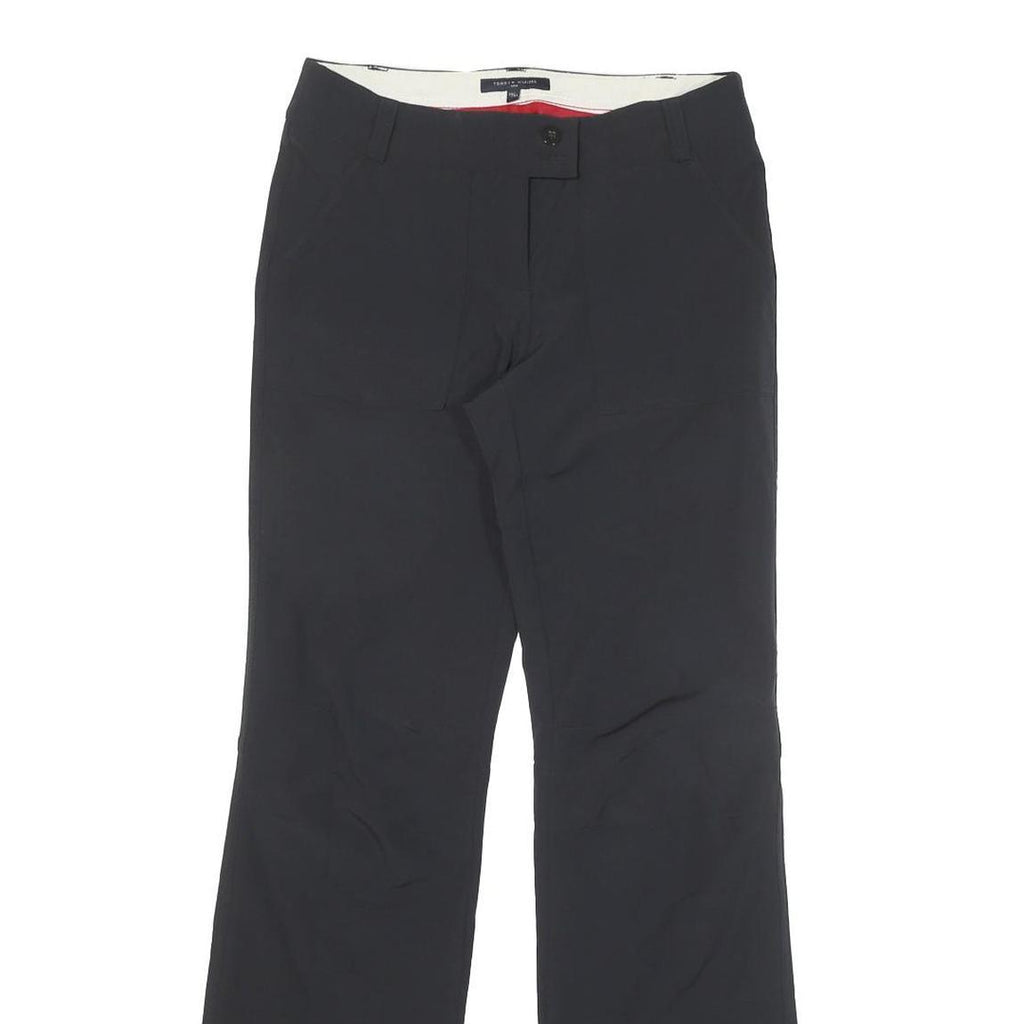 TOMMY HILFIGER Womens Black Regular Fit Straight Leg Trousers W28 L30