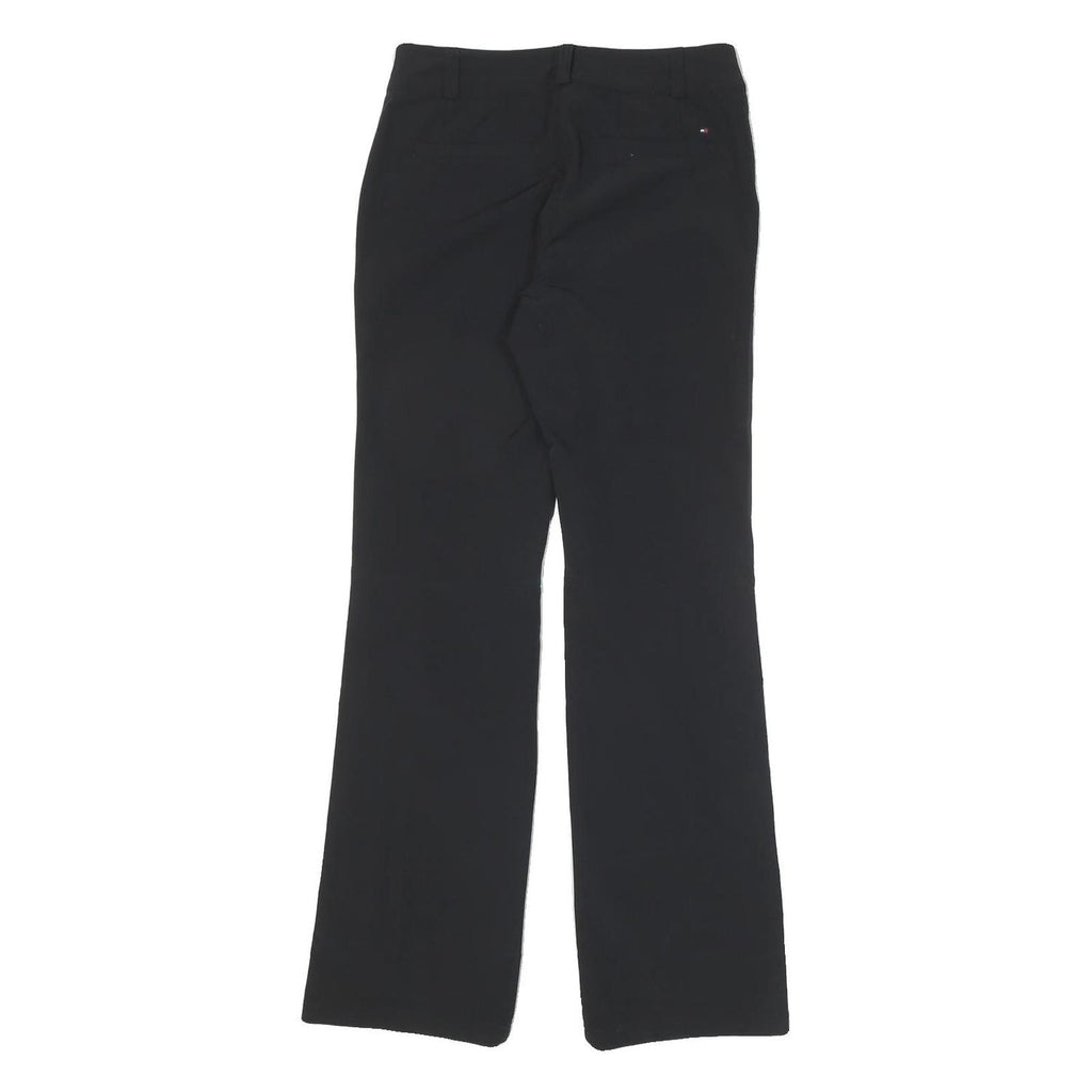 TOMMY HILFIGER Womens Black Regular Fit Straight Leg Trousers W28 L30