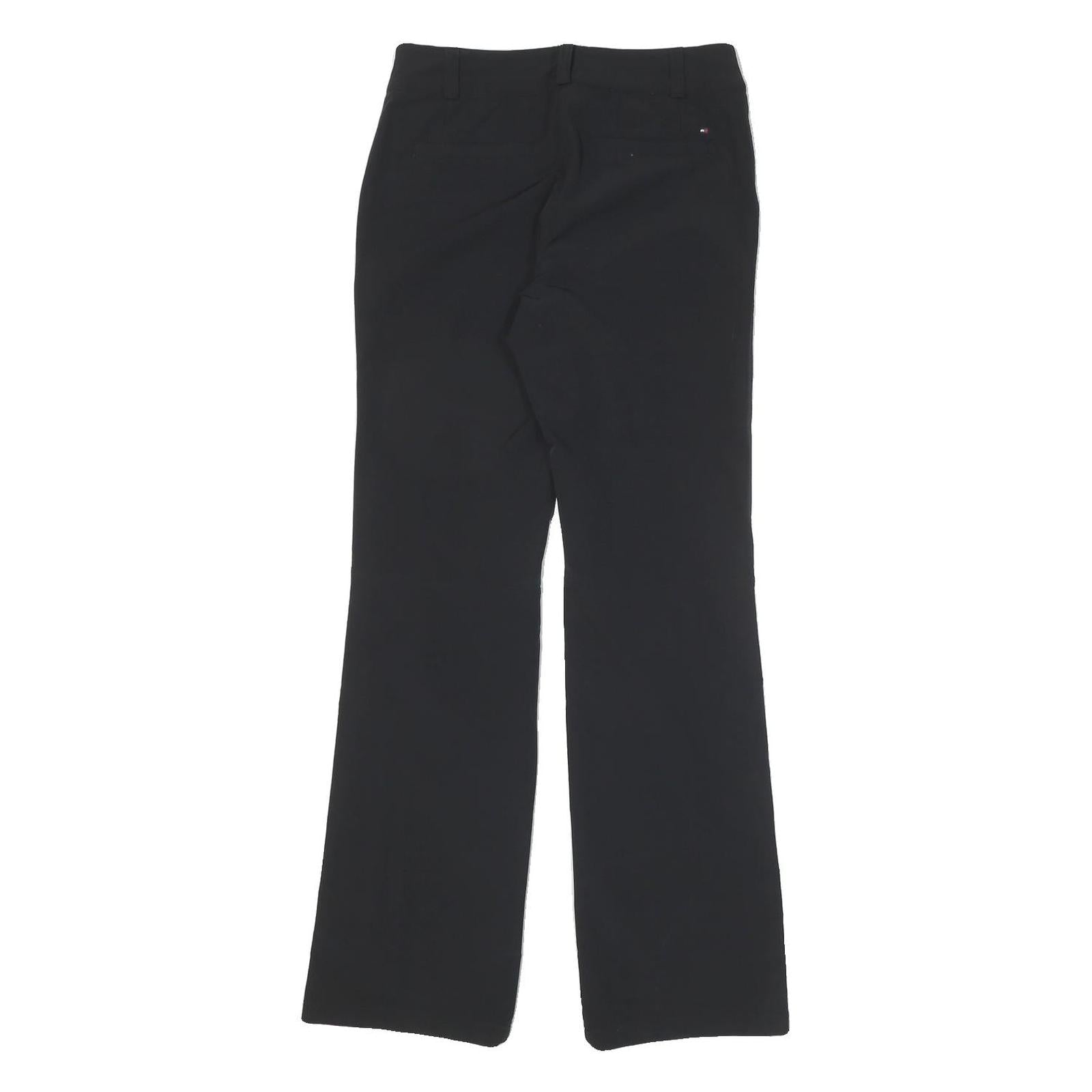 TOMMY HILFIGER Womens Black Regular Fit Straight Leg Trousers W28 L30