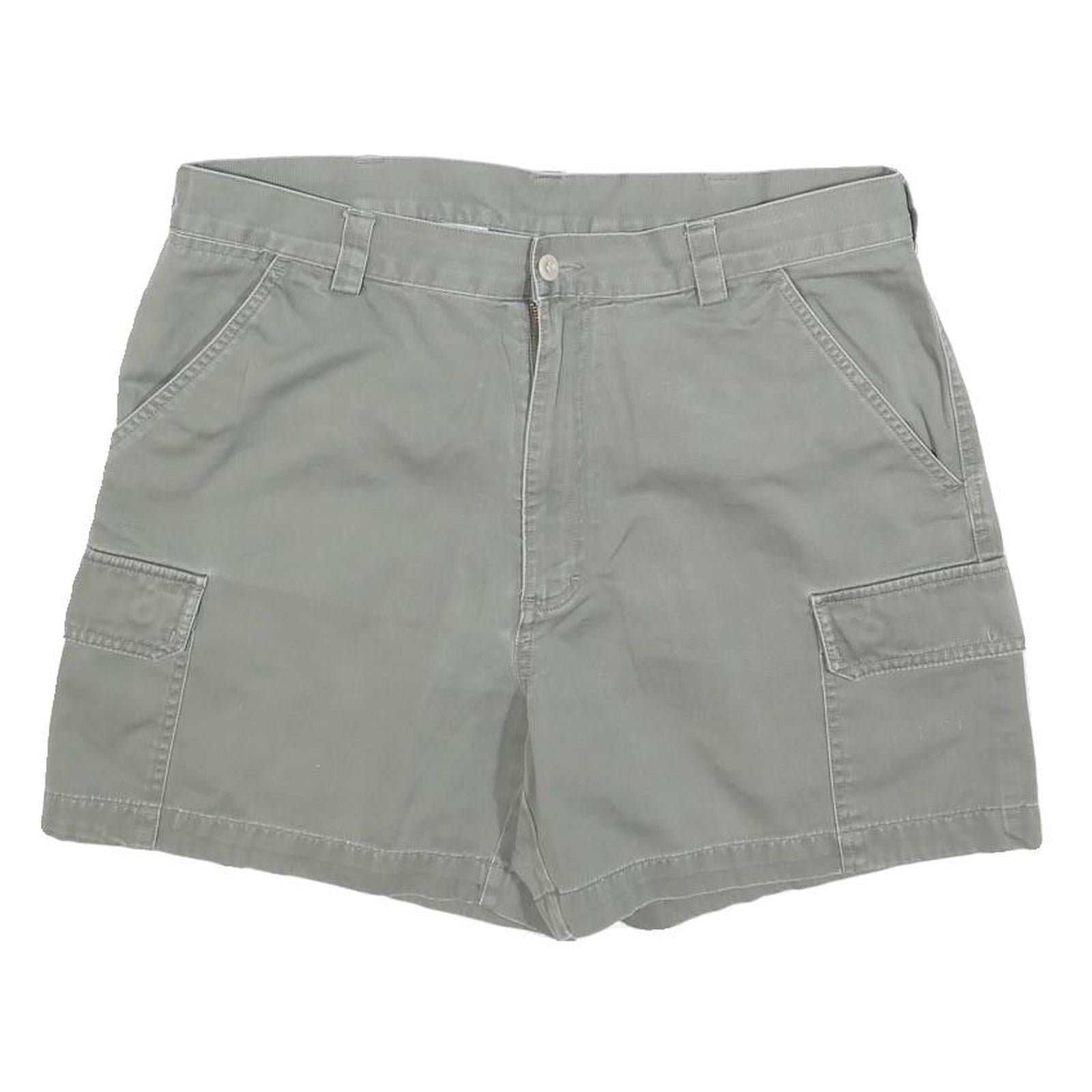 NAUTICA Womens Grey Cargo Shorts M W34 Cotton Blend Comfortable Casual