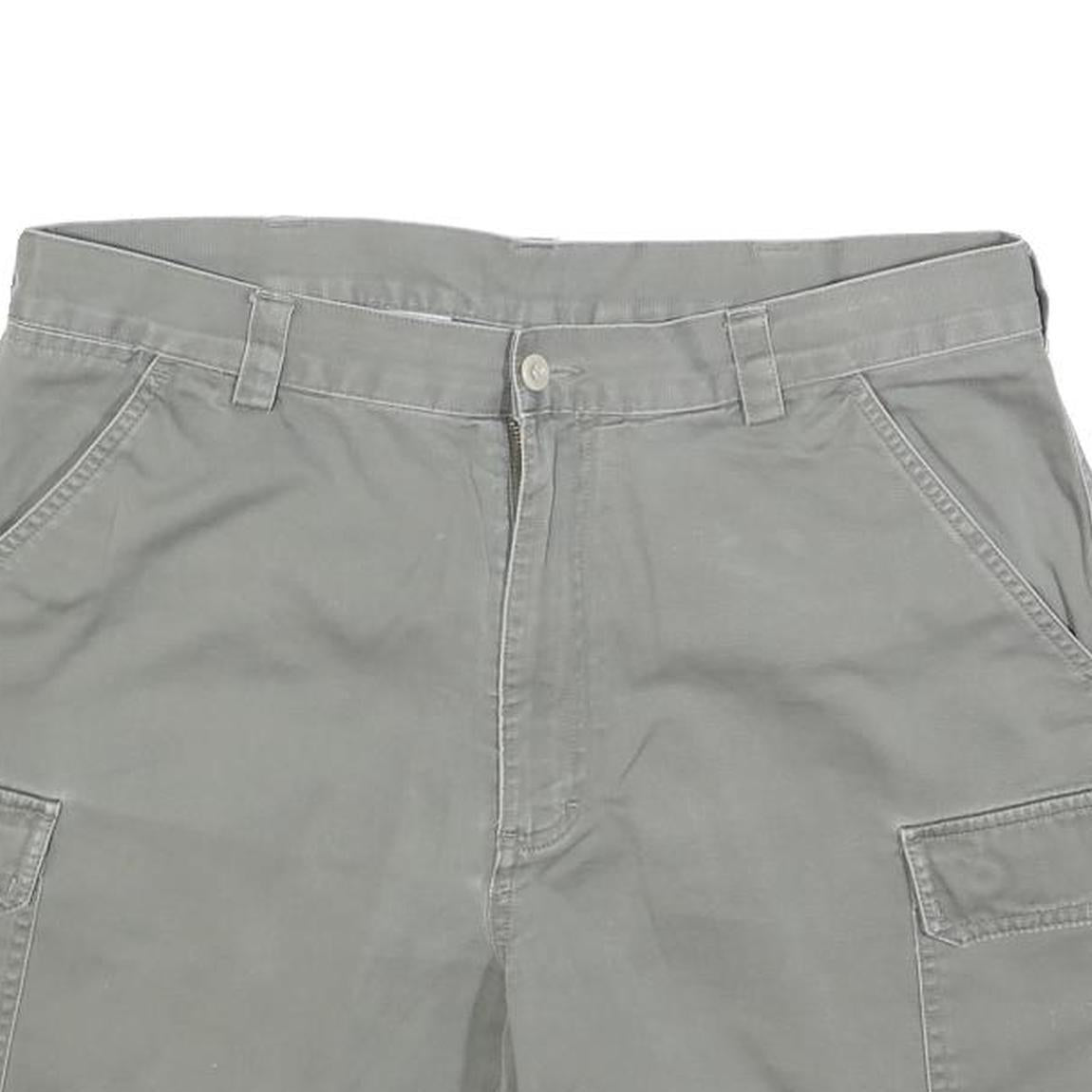 NAUTICA Womens Grey Cargo Shorts M W34 Cotton Blend Comfortable Casual