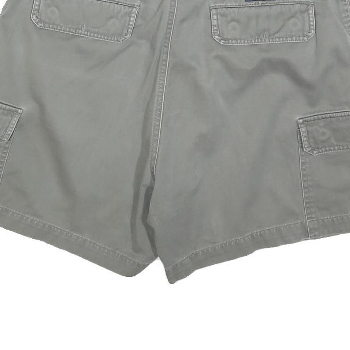 NAUTICA Womens Grey Cargo Shorts M W34 Cotton Blend Comfortable Casual