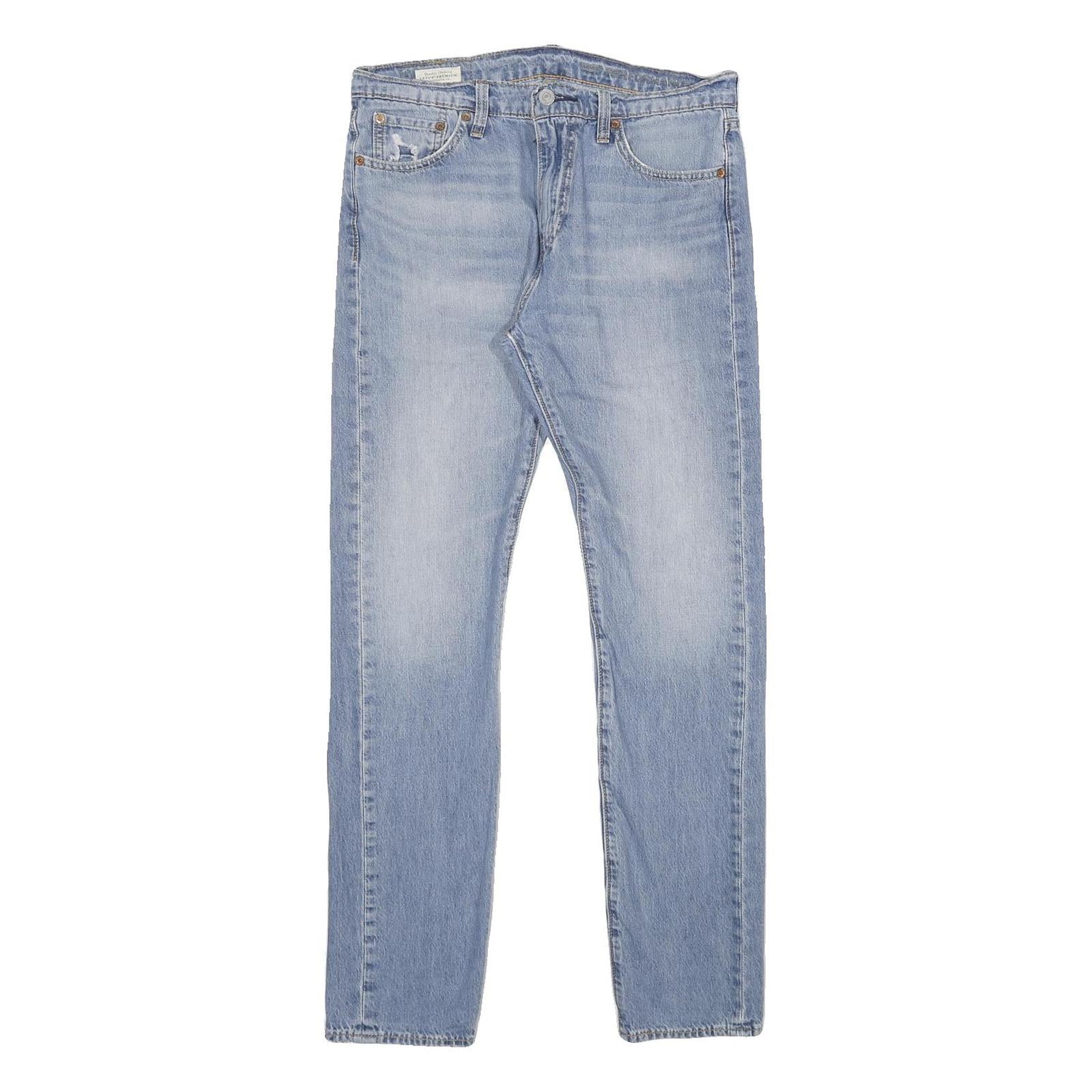 LEVI'S 510 BIG E Mens Jeans Blue Slim Skinny Denim Medium W30 L32 Slim Fit Zip