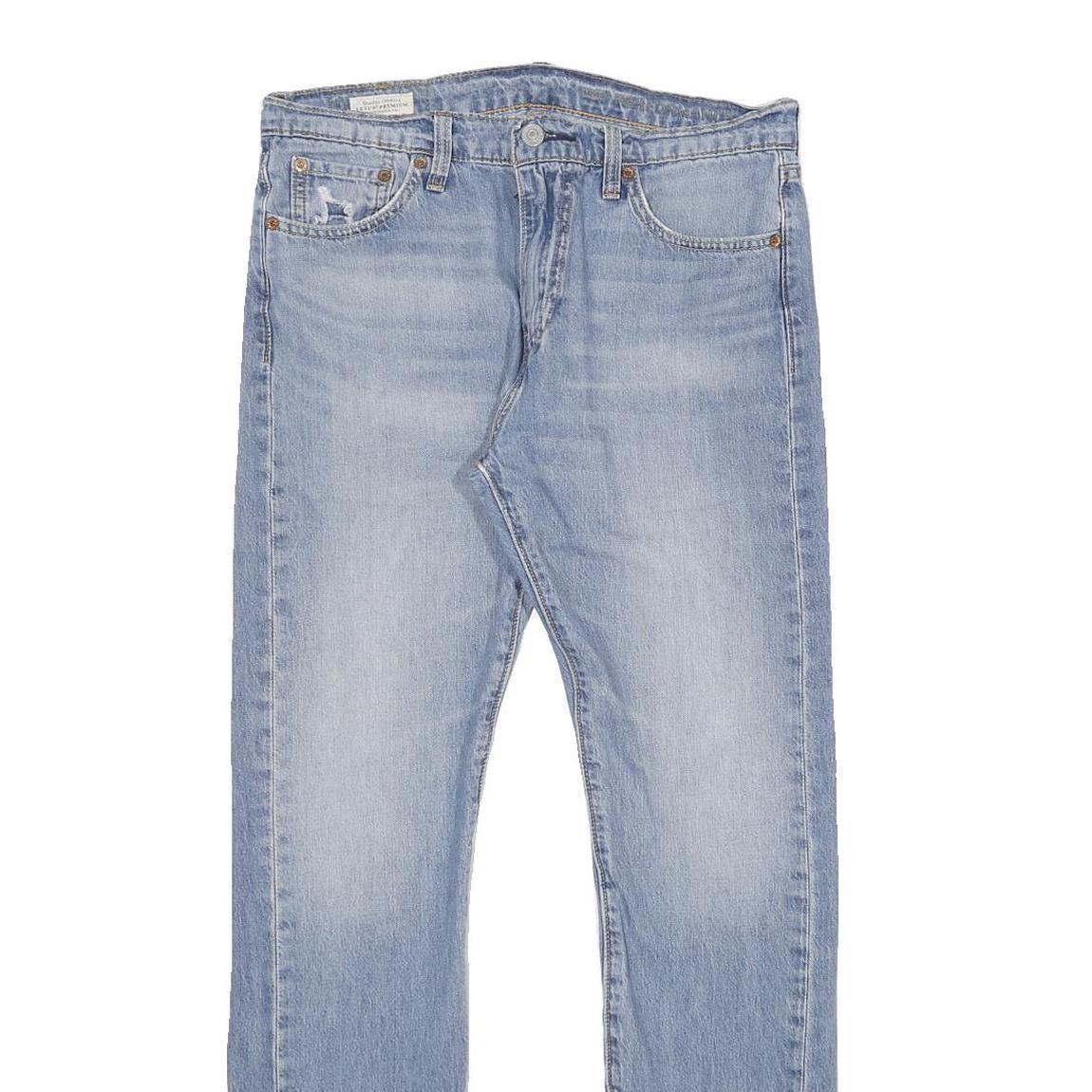 LEVI'S 510 BIG E Mens Jeans Blue Slim Skinny Denim Medium W30 L32 Slim Fit Zip