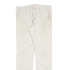 CARHARTT Mens Cotton Blend Beige Slim Straight Trousers W31 L32 Casual Workwear