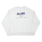 CHAMPION Mens White Pullover 2XL Allied Electrical Sweatshirt Cotton Blend