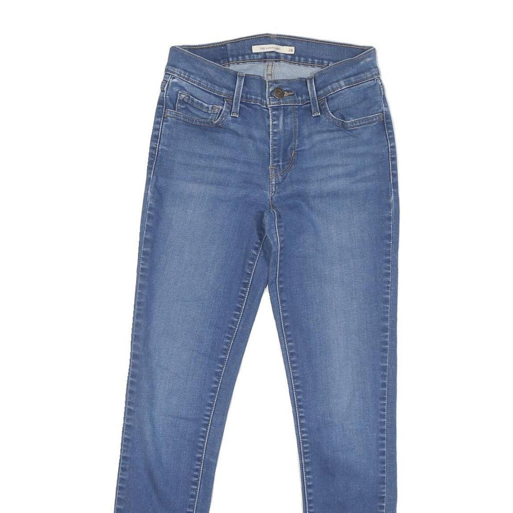 LEVI'S Womens Slim Blue Denim Light Slim Skinny Jeans W26 L27 Classic Cotton