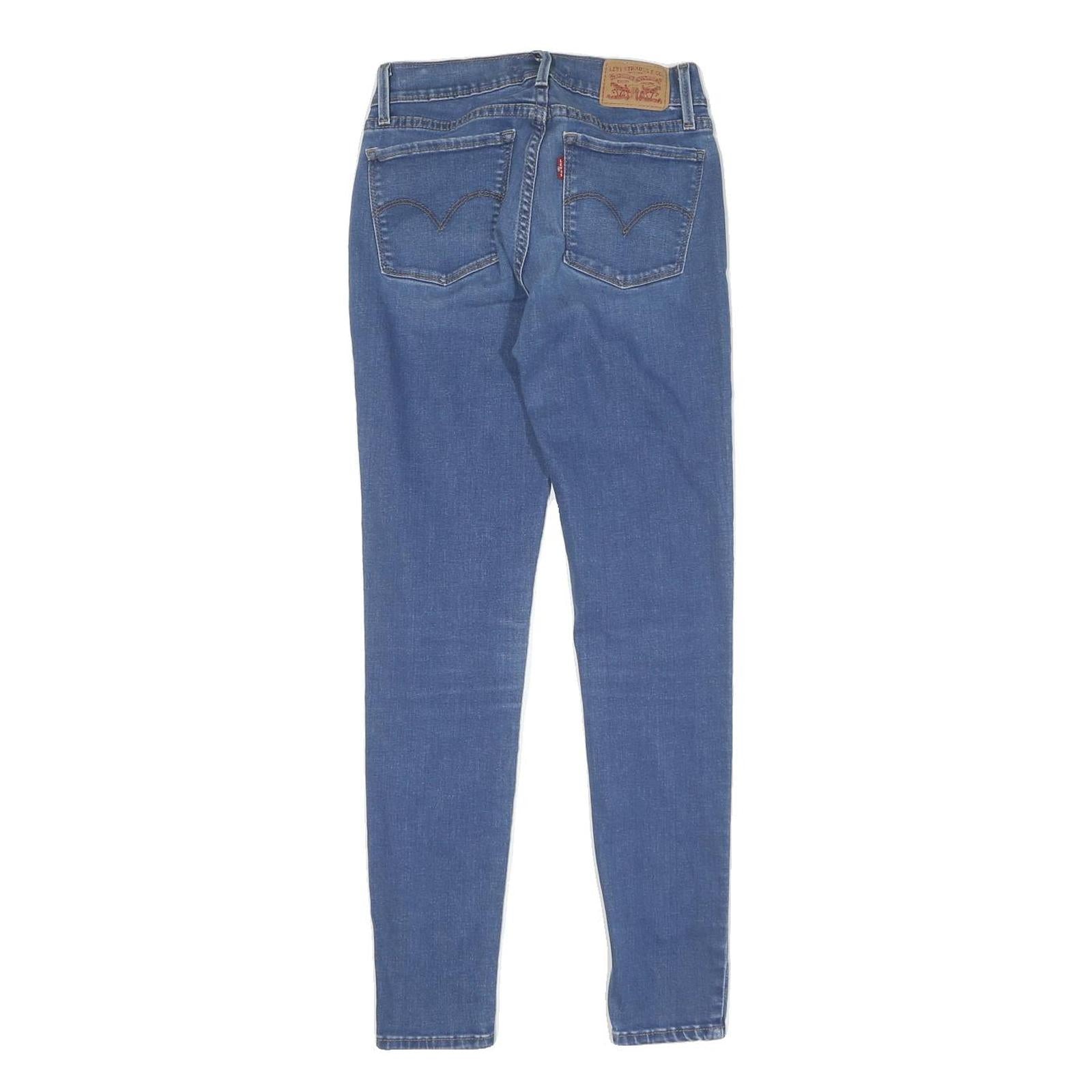 LEVI'S Womens Slim Blue Denim Light Slim Skinny Jeans W26 L27 Classic Cotton