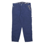 CARHARTT WIP Mens Polyester Blend Navy Regular Straight Trousers W32 L25