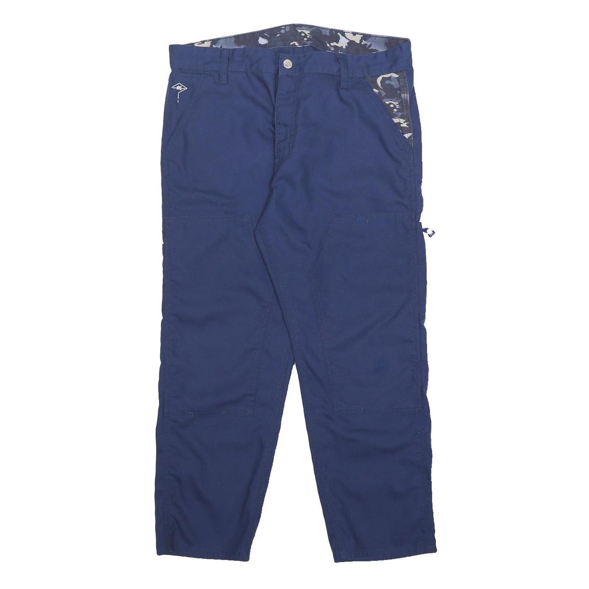 CARHARTT WIP Mens Polyester Blend Navy Regular Straight Trousers W32 L25