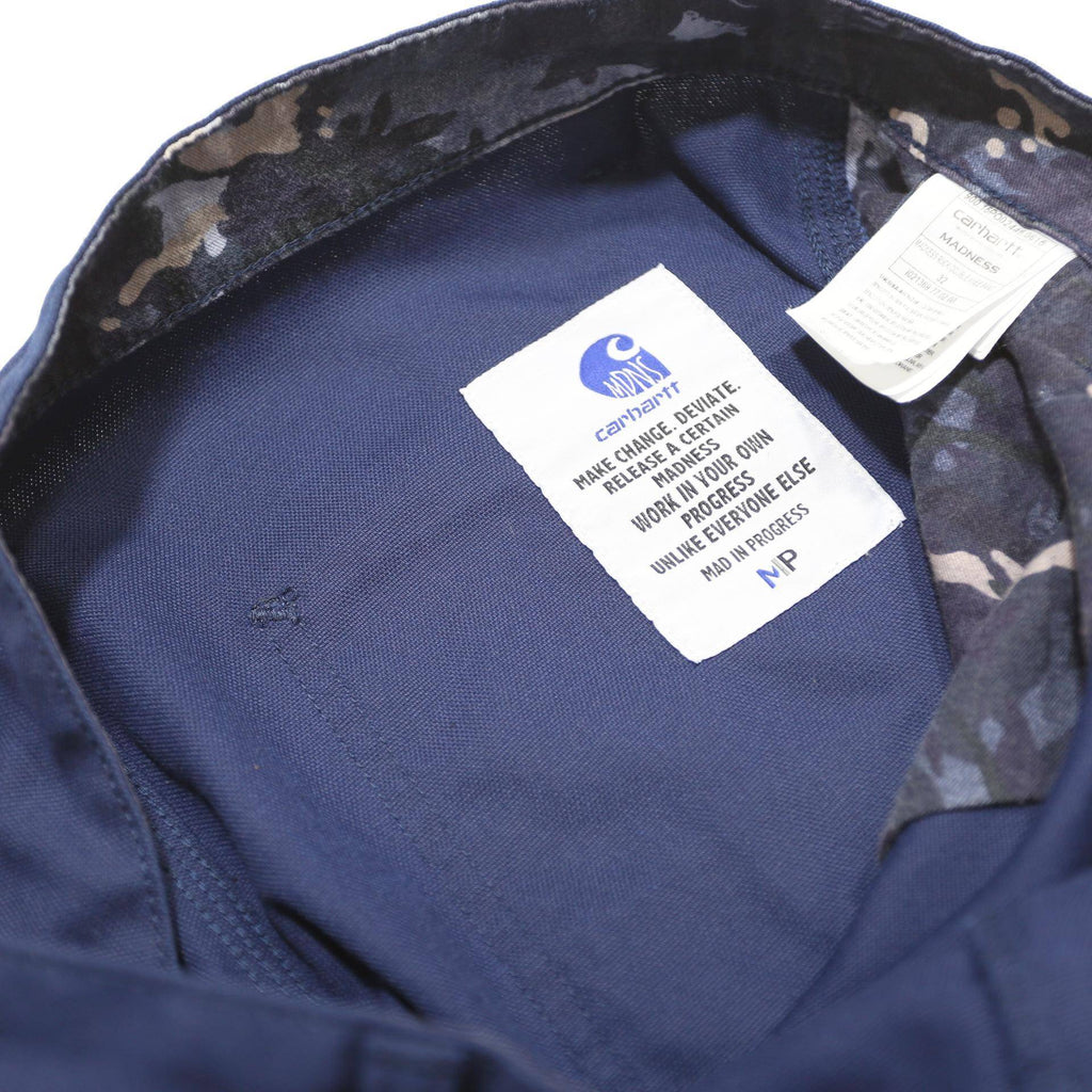 CARHARTT WIP Mens Polyester Blend Navy Regular Straight Trousers W32 L25