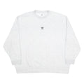 ADIDAS Womens Grey Crew Neck UK 18 Cotton Blend Sweatshirt Casual Pullover