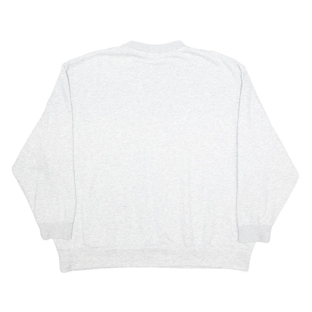 ADIDAS Womens Grey Crew Neck UK 18 Cotton Blend Sweatshirt Casual Pullover