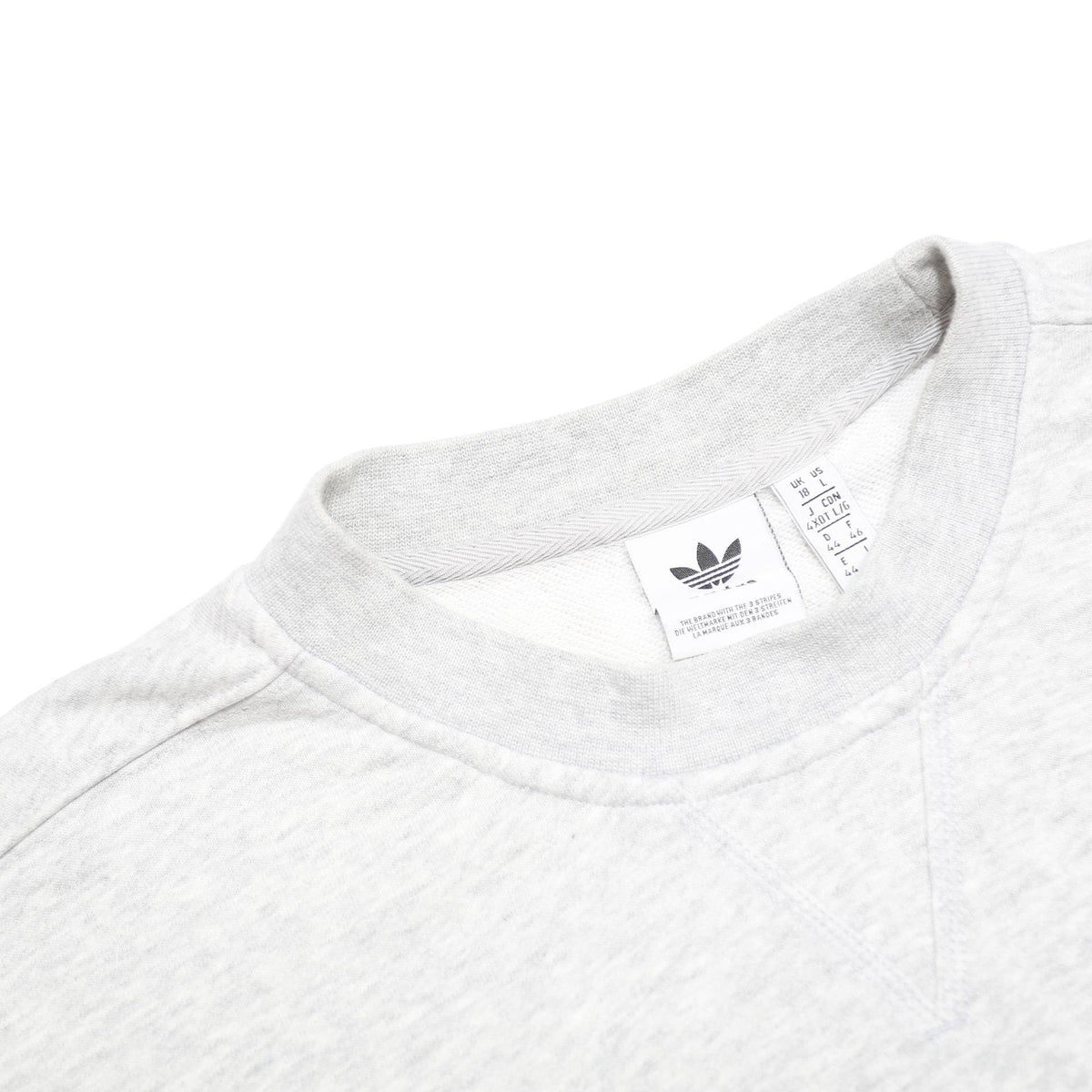 ADIDAS Womens Grey Crew Neck UK 18 Cotton Blend Sweatshirt Casual Pullover