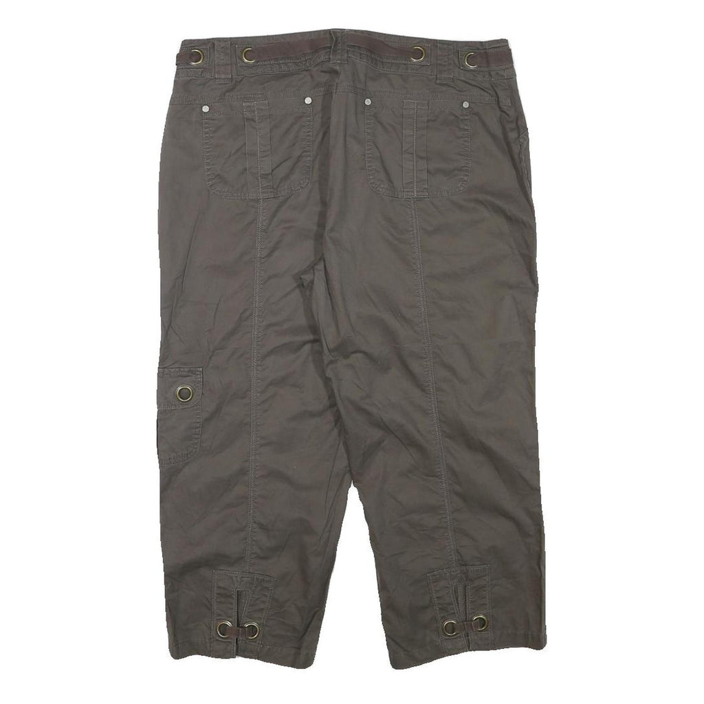 TRIBAL Womens Shorts Brown Cargo L W32 Cotton Blend Casual Utility