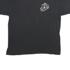 BAYSIDE Mens Black United States Marine Corps Graphic T-Shirt L Short Sleeve