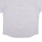 CHAPS Mens Blue & Pink Check Short Sleeve Shirt L Button-Down Collar Cotton