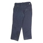 CARHARTT Mens Cotton Blue Regular Straight Trousers W38 L32 Workwear Durable