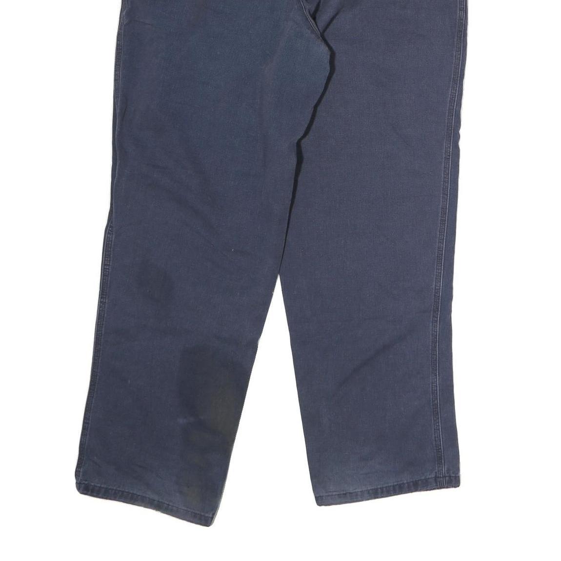 CARHARTT Mens Cotton Blue Regular Straight Trousers W38 L32 Workwear Durable