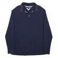TOMMY HILFIGER Mens Navy Pullover Plain Crew Neck Basic Knit Jumper XL Cotton