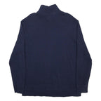 TOMMY HILFIGER Mens Navy Pullover Plain Crew Neck Basic Knit Jumper XL Cotton