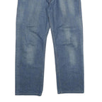 LEVI'S Mens Regular Blue Denim Classical Fit Cotton Jeans W34 L26 Zip Closure
