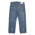 LEVI'S Mens Regular Blue Denim Classical Fit Cotton Jeans W34 L26 Zip Closure