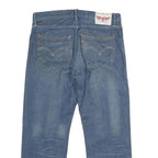 LEVI'S Mens Regular Blue Denim Classical Fit Cotton Jeans W34 L26 Zip Closure