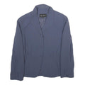 ISABEL ARDEE Womens Blue Button Jacket M Synthetic Classic Tailored