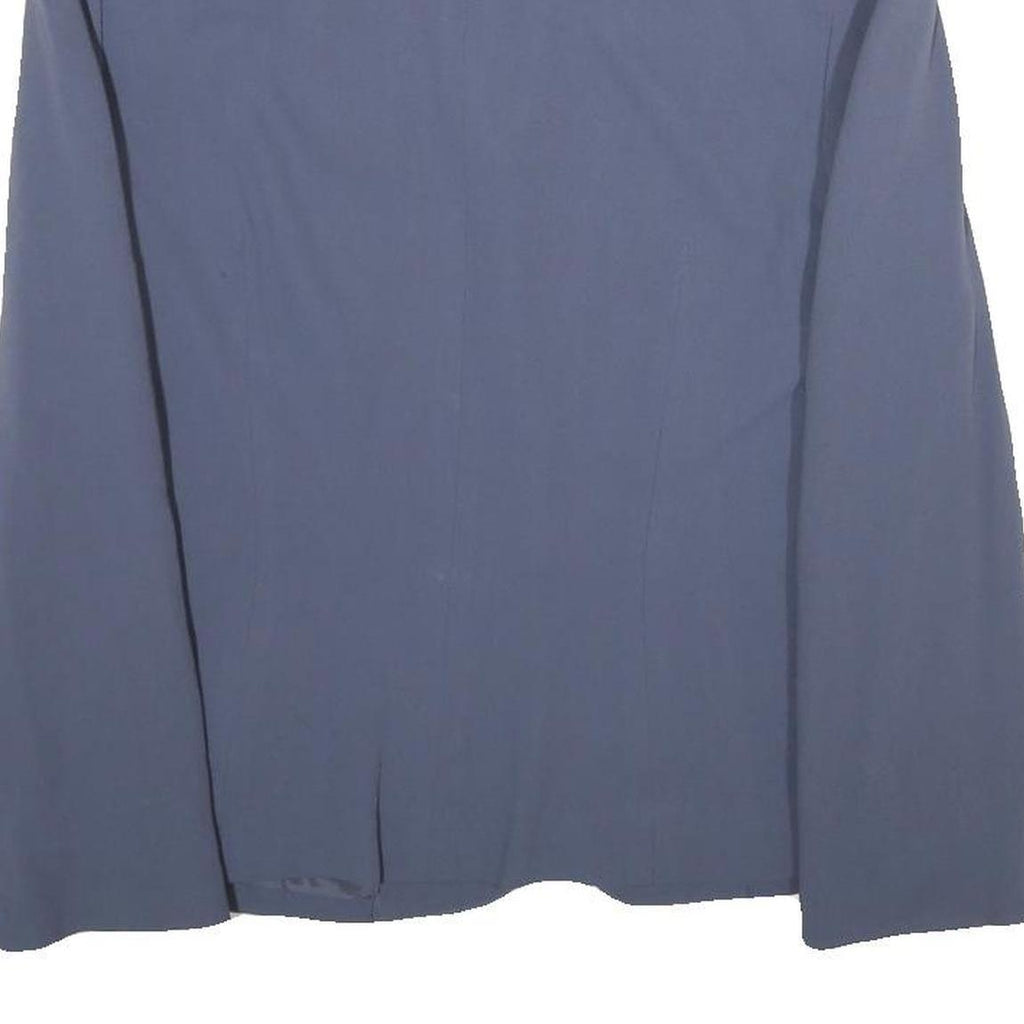 ISABEL ARDEE Womens Blue Button Jacket M Synthetic Classic Tailored