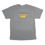 GILDAN Mens Grey Alabama 200 Racing Graphic T-Shirt L Short Sleeve Crew Neck
