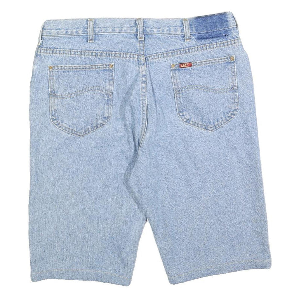 LEE Mens Denim Shorts Light Blue M W34 Casual Regular Fit Blue Cotton Blend