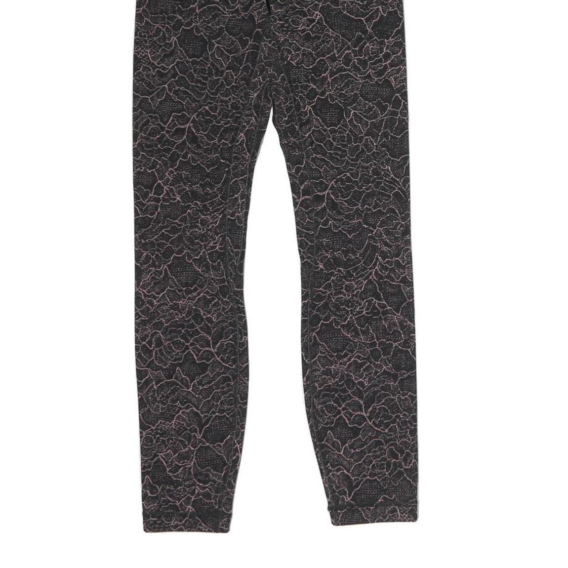 LULULEMON Womens Joggers Black & Pink Slim Skinny M W18 L25 Activewear Leggings
