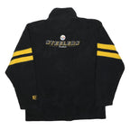 NFL Mens Black & Yellow Steelers Football Jacket L Polyester Zip Sportswear