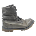TIMBERLAND Womens Lace-Up Ankle Boots Grey Leather UK 5.5 Comfortable Durable