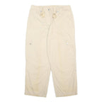 JONES NEW YORK Womens Beige Cotton Loose Casual Trousers W31 L26 Functional