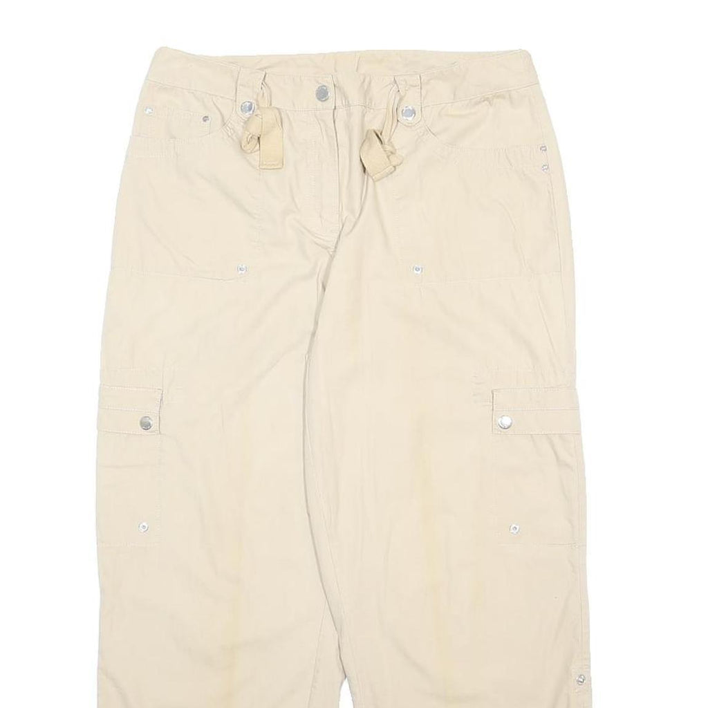 JONES NEW YORK Womens Beige Cotton Loose Casual Trousers W31 L26 Functional