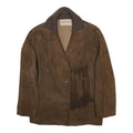 WILDLEDER MODE Womens Brown Suede Button Jacket M Casual Outerwear Retro