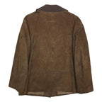 WILDLEDER MODE Womens Brown Suede Button Jacket M Casual Outerwear Retro