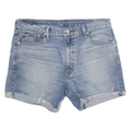 LEVI'S Womens Denim Blue Casual Cut-Off XL W34 Frayed Hem Shorts