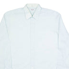 KAUF Mens Formal Shirt Blue 90s Crazy Pattern Long Sleeve L