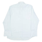 KAUF Mens Formal Shirt Blue 90s Crazy Pattern Long Sleeve L