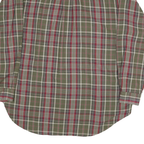 NAUTICA Mens Green & Red Checked Shirt XL Cotton Blend Button Down Casual