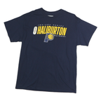 NBA Mens Blue Indiana Pacers Haliburton Graphic T-Shirt L Short Sleeve Crew Neck
