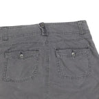 WAREHOUSE Womens Grey Cotton Blend Mini Skirt Casual Button Pocket Detail Size S