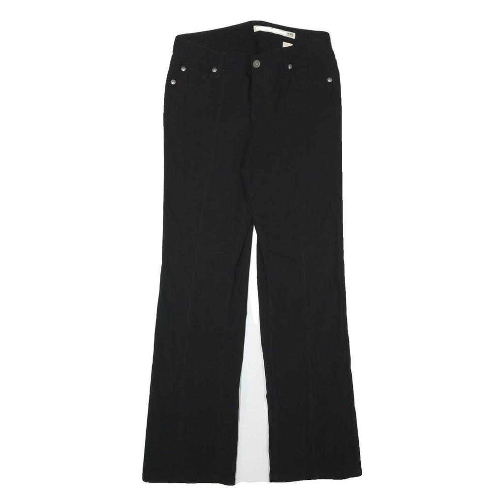DKNY Womens Regular Black Polyester Blend Zip Trousers W28 L29 Classic Style
