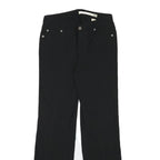 DKNY Womens Regular Black Polyester Blend Zip Trousers W28 L29 Classic Style