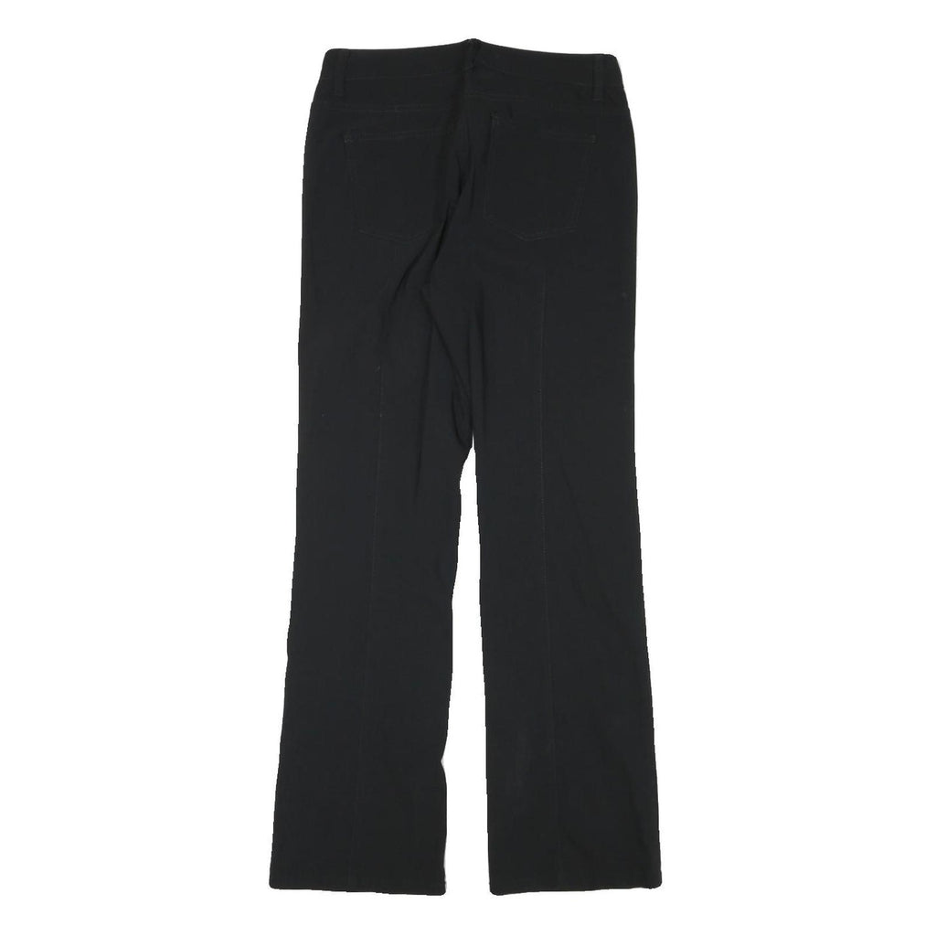 DKNY Womens Regular Black Polyester Blend Zip Trousers W28 L29 Classic Style