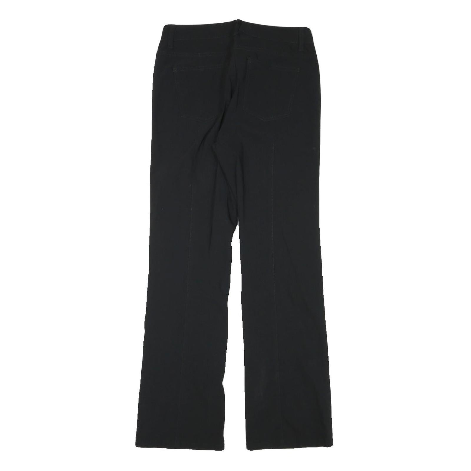 DKNY Womens Regular Black Polyester Blend Zip Trousers W28 L29 Classic Style